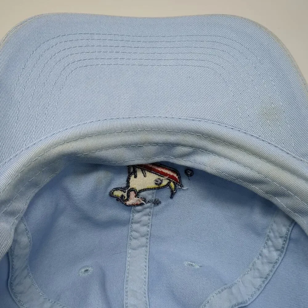 Life is Good Baseball Cap Blue One Size Dog Surfing Embroidered Slideback Hat